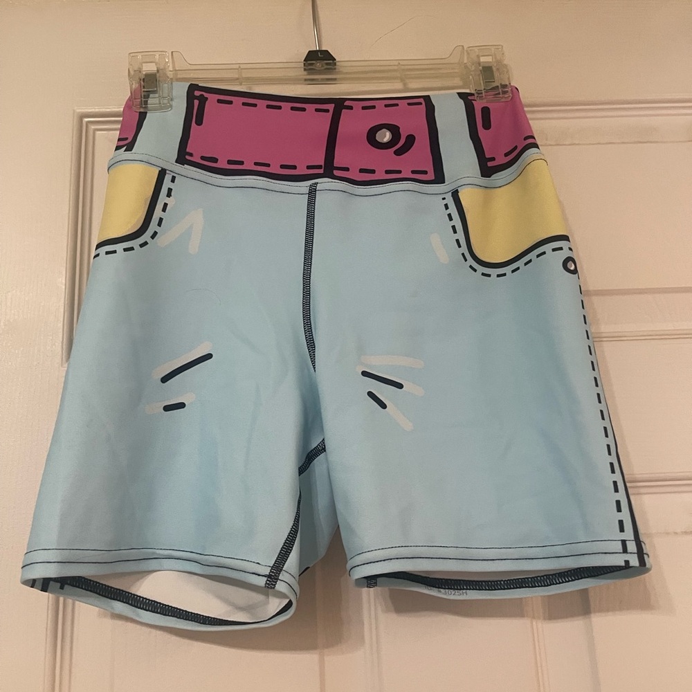 Fierce Plus Yoga Shorts -Colorful Women's Cartoon Print Shorts